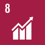 Icono del Objetivo de Desarrollo Sostenible 8 sobre trabajo decente